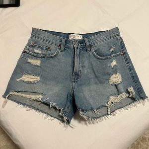 Abercrombie distressed denim shorts